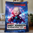 Personalized Sorcerer Baby Blanket – Custom CNN Superhero Design with Magic Quote & Photo